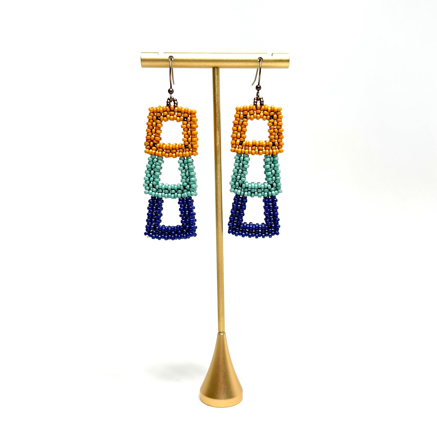 Stacked Trapezoid Earring