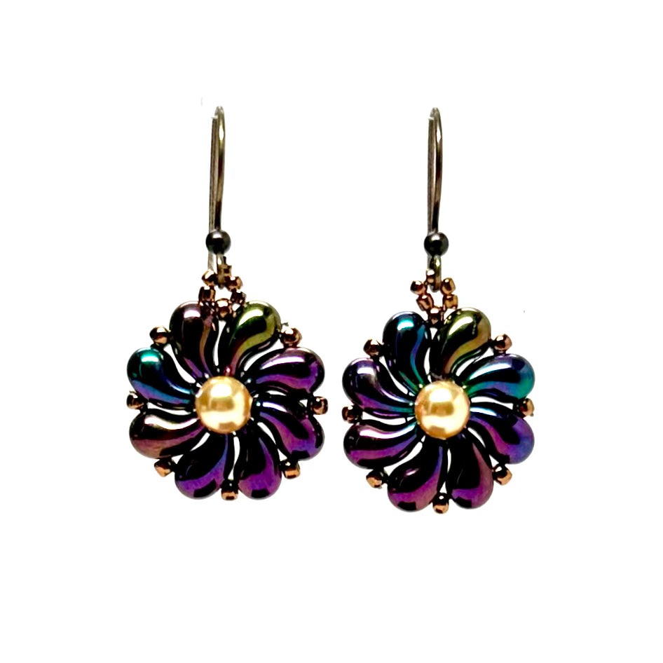 Czech Flower Earrings | Assorted Colors