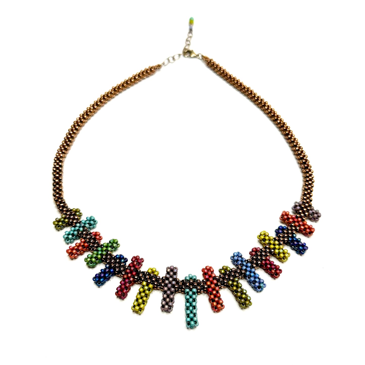Handwoven Bar Necklace | Multi Colored