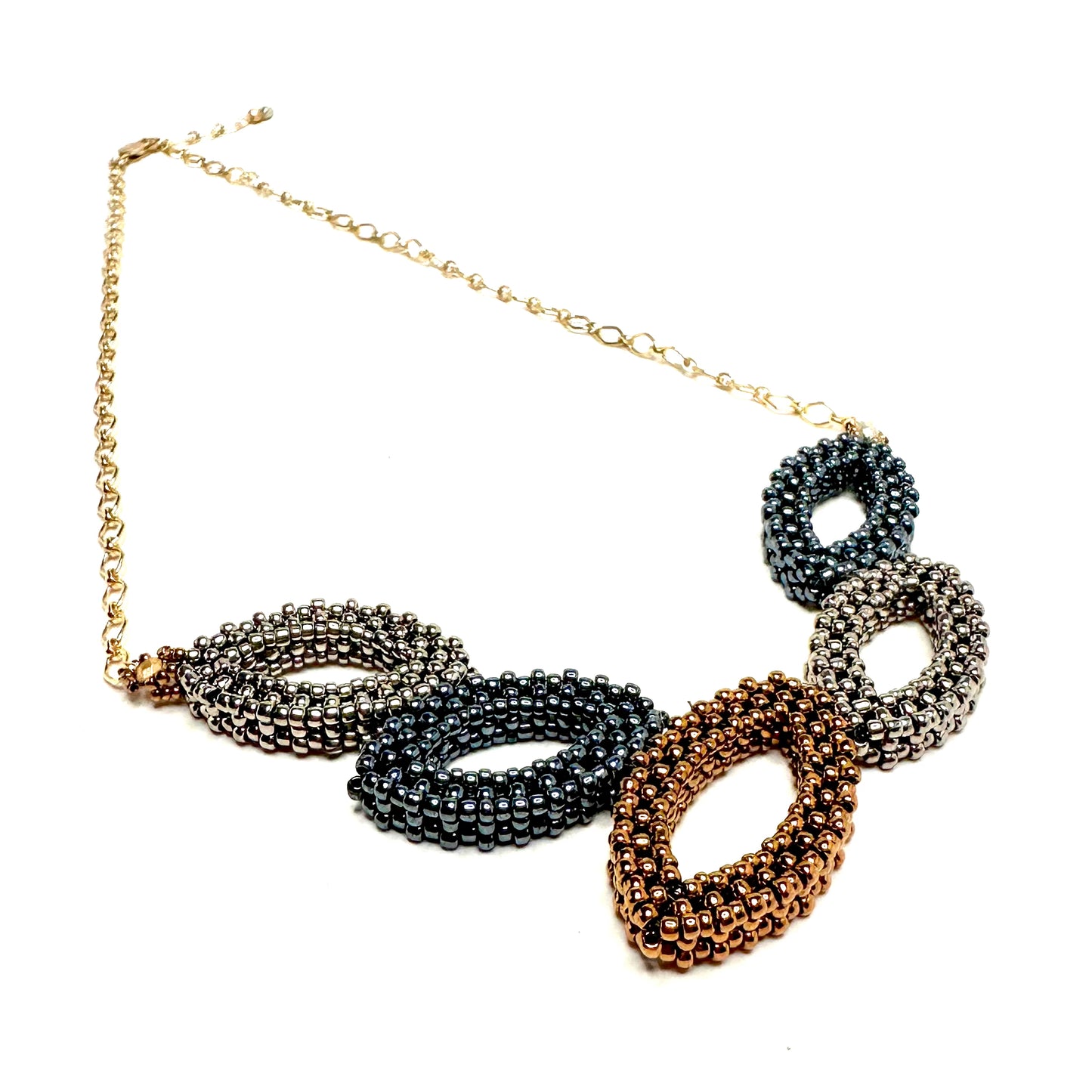 Petite Falling Hojas Necklace - Mixed Metals