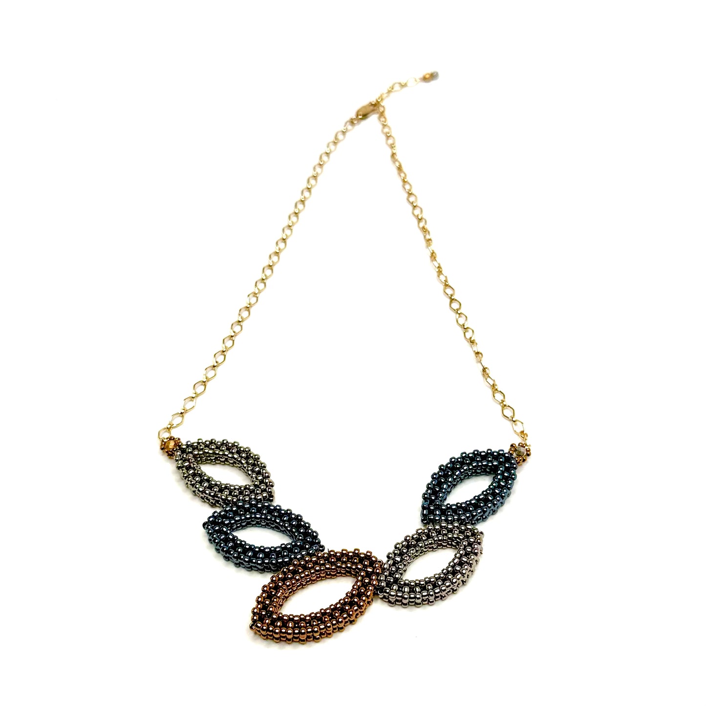 Petite Falling Hojas Necklace - Mixed Metals