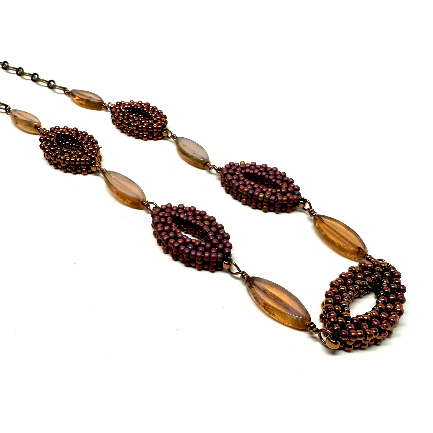 Hojas Link Necklace | Light Purple Shades