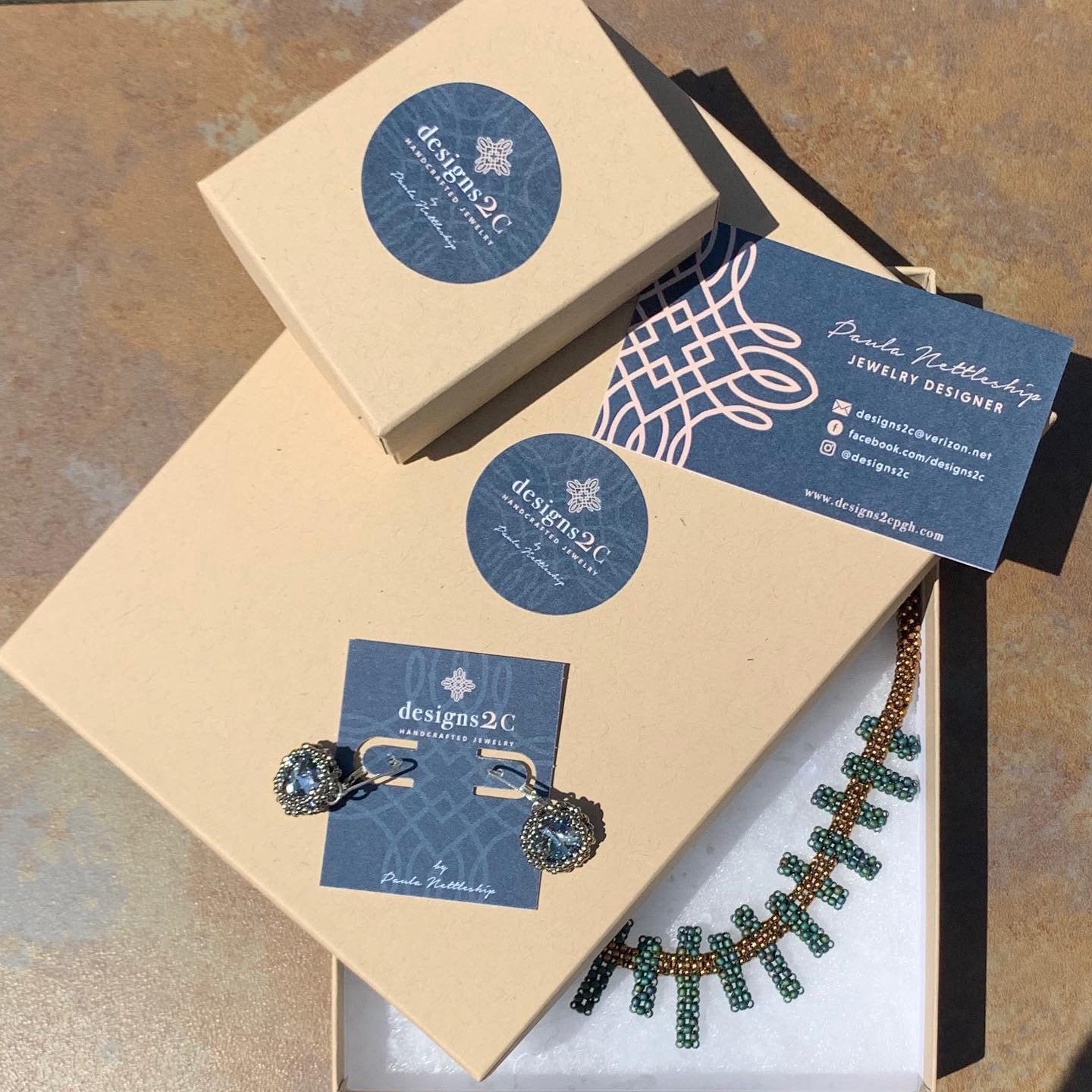 Sonja Earring with Czech Drop - Blue