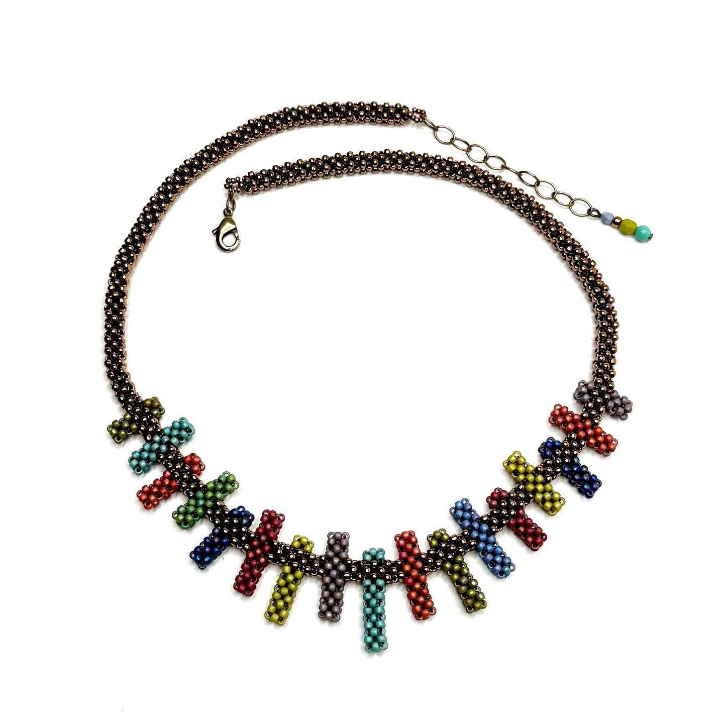 Handwoven Bar Necklace | Multi Colored
