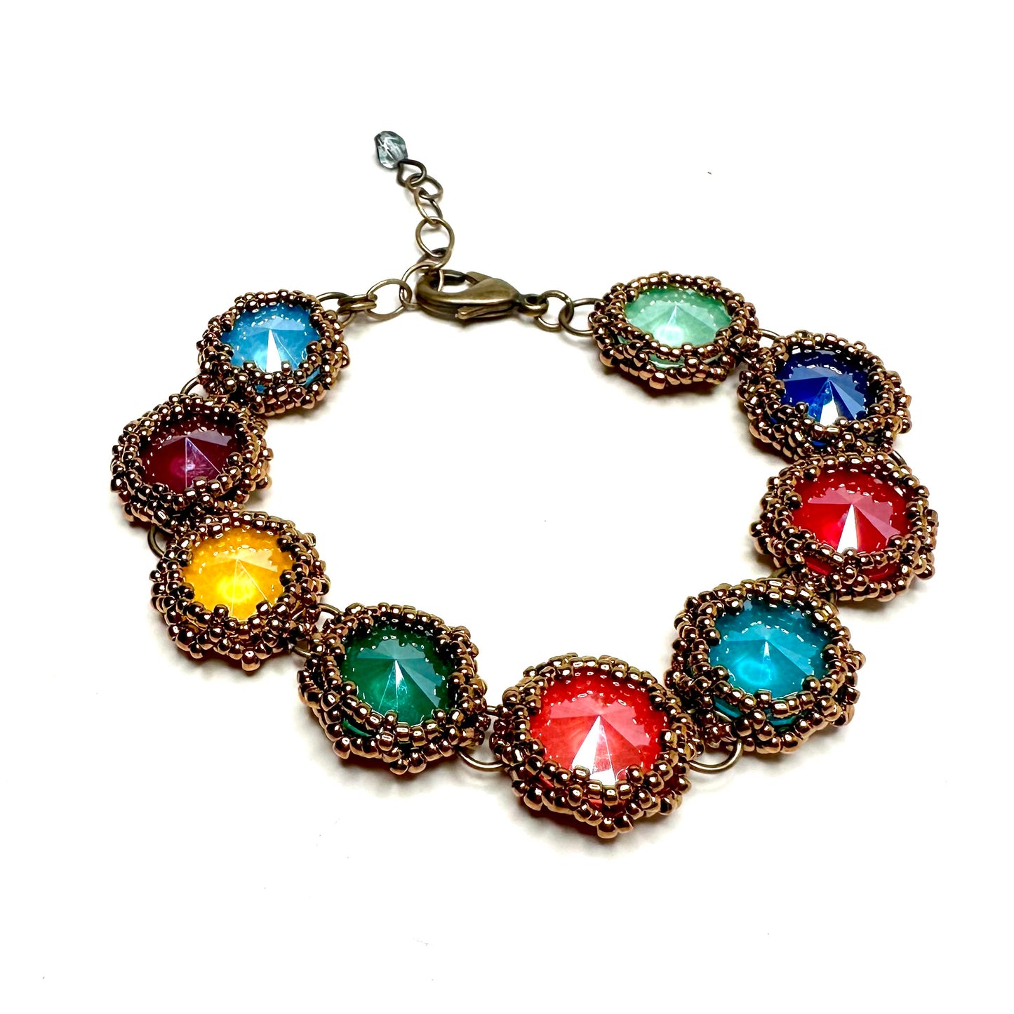 Bezel Set Rivoli Bracelet | Shiney Mix