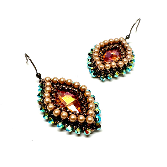 Hojas Embellished Earring | Warm Tones