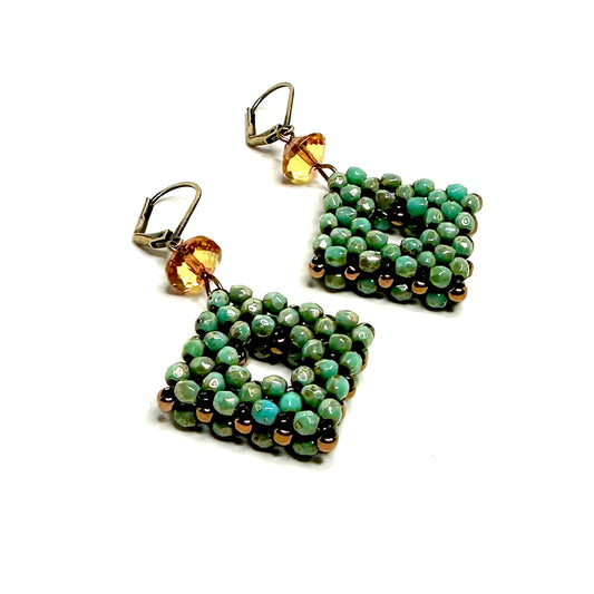Link Earring | Green Picasso