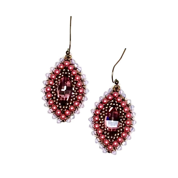 Hojas Embellished Earring | Pink
