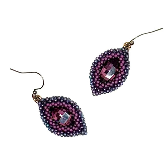 Hojas Earring - Shades of Purple