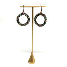 Load image into Gallery viewer, Beaded Hoop Earrings | Picasso Mix
