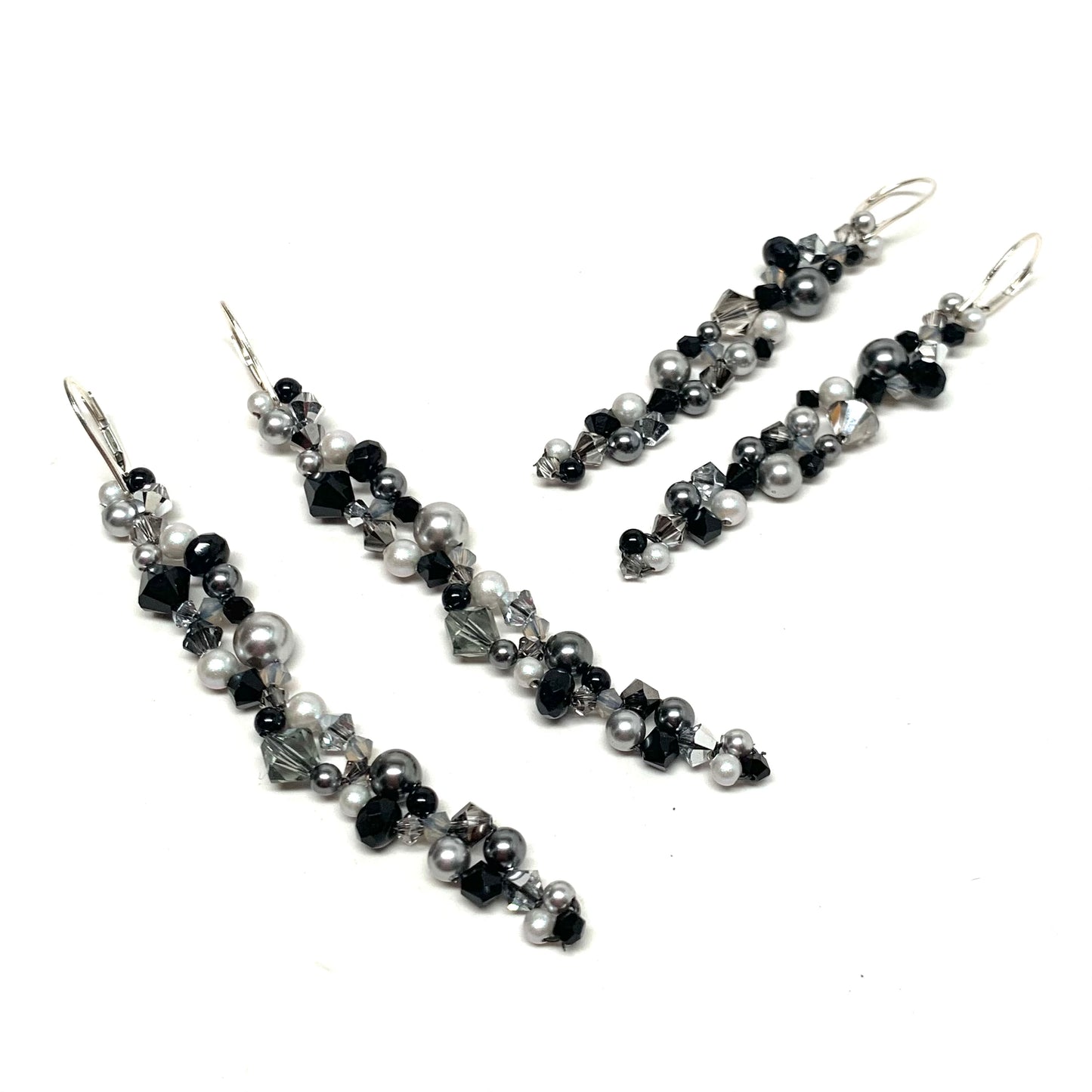 Polly Earring | Black, White and Grey