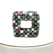 Load image into Gallery viewer, Square Beaded Bead Pendant | Pastel Blend
