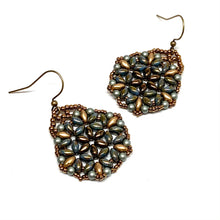 Load image into Gallery viewer, Sonja Earring | Antique Blue, Powder Green &amp; Gold
