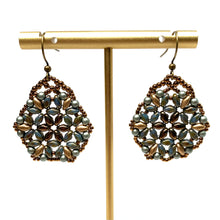 Load image into Gallery viewer, Sonja Earring | Antique Blue, Powder Green &amp; Gold
