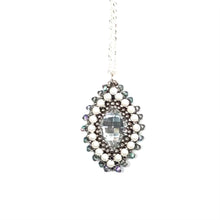 Load image into Gallery viewer, Hojas Pendant | White &amp; Gray
