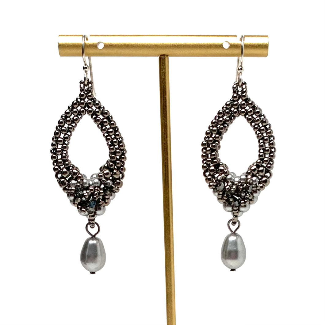 Tori Earring with Drop | Petite | Silver Shade