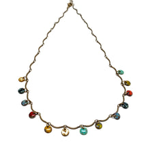 Load image into Gallery viewer, Delicate Drop Necklace | Mixed Picasso Discs on Brass
