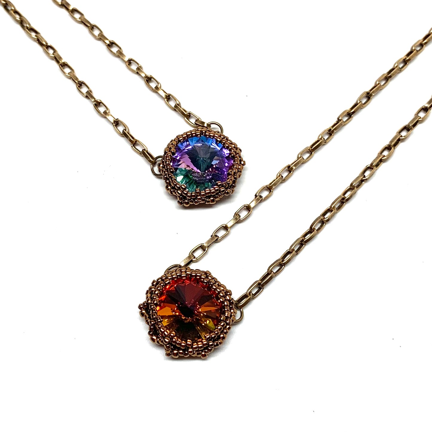 Single Bezel Set Necklace | Assorted Colors