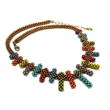 Load image into Gallery viewer, Handwoven Bar Necklace | Multi Colored Statement
