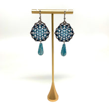 Load image into Gallery viewer, Sonja Earring with Czech Drop - Blue
