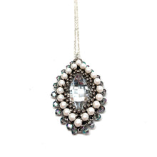 Load image into Gallery viewer, Hojas Pendant | White &amp; Gray
