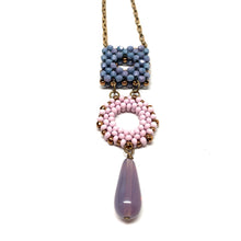 Load image into Gallery viewer, Link Necklace | Three Drops | Purple
