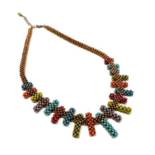 Load image into Gallery viewer, Handwoven Bar Necklace | Multi Colored Statement
