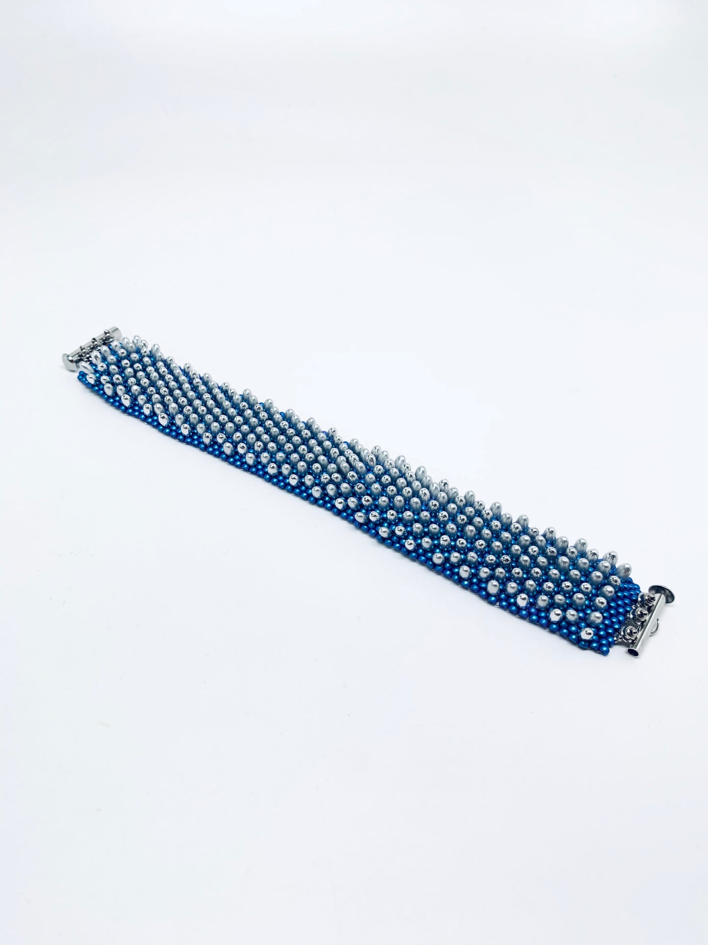 Spiked Bracelet | Matte Electric Blue & Silver