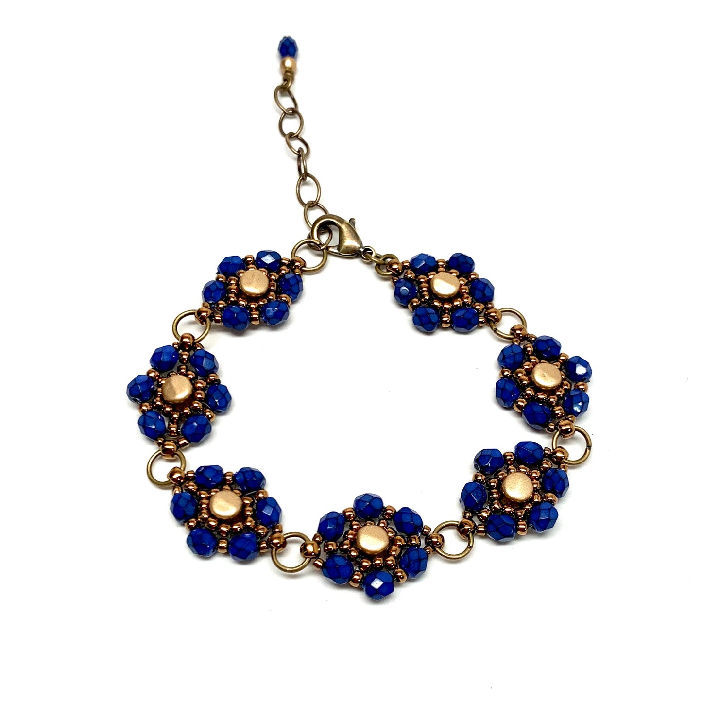 Margarita Link Bracelet | Cobalt and Matte Gold