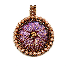 Load image into Gallery viewer, Czech Button Pendant | Shield Pattern
