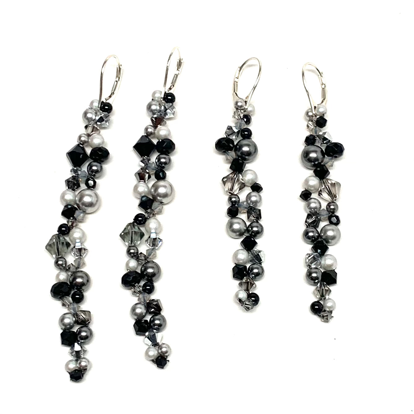 Polly Earring | Black, White and Grey