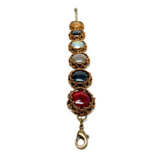 Load image into Gallery viewer, Cabochon Link Bracelet | Bezel Set | Picasso Mix
