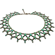 Load image into Gallery viewer, Egyptian Style Net Collar | Blue and Green
